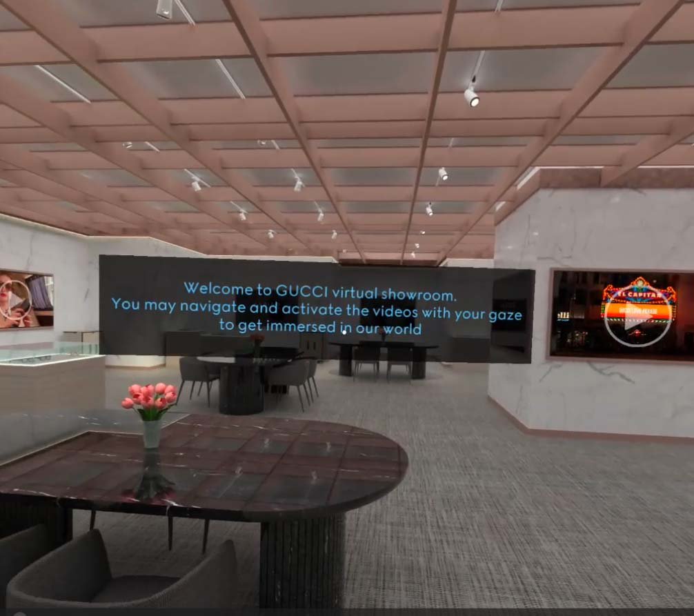 Gucci virtual shoeroom